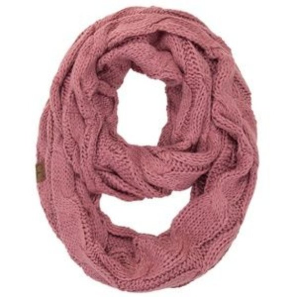 C.C 3pc Knit Warm Pom Beanie Gloves Scarves Set main image 5